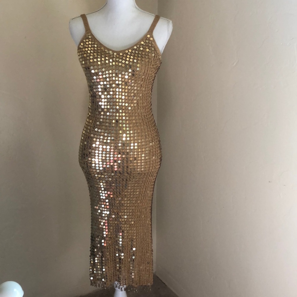 bronze gold dress